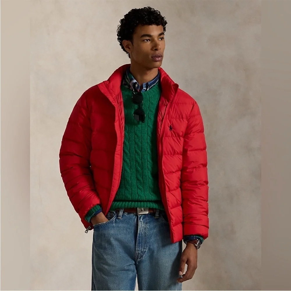 Polo Ralph Lauren Classic  Red Performance Puffer Jacket NWT Sizes Med/Lg